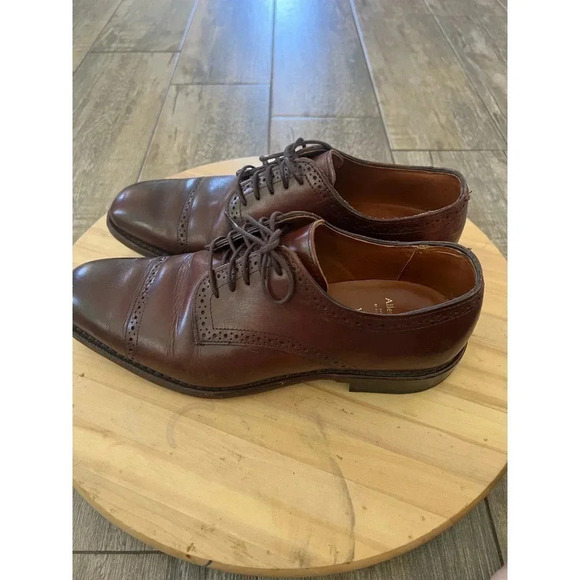 Allen Edmonds Yorktown Derby Brown Leather Cap-Toe Lace Up Dress Shoes Size 8 - Picture 2 of 5